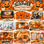 Halloween sleepover ideas for grandkids featuring Granny’s Great Pumpkin Sleepover with festive pumpkin decorations and cozy fall family fun.